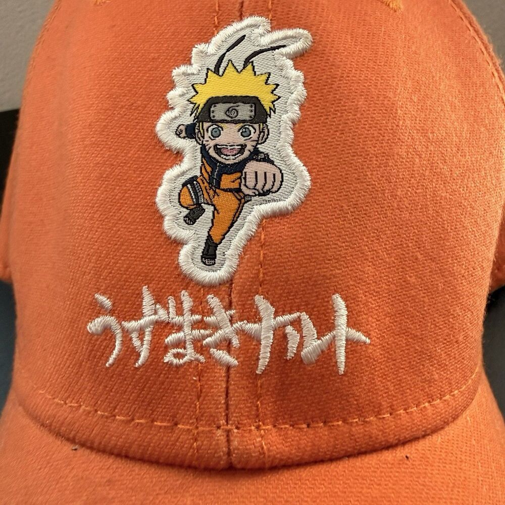 Naruto Shippuden Collection Viz Media Adjustable Hat - One Size Cap Orange White